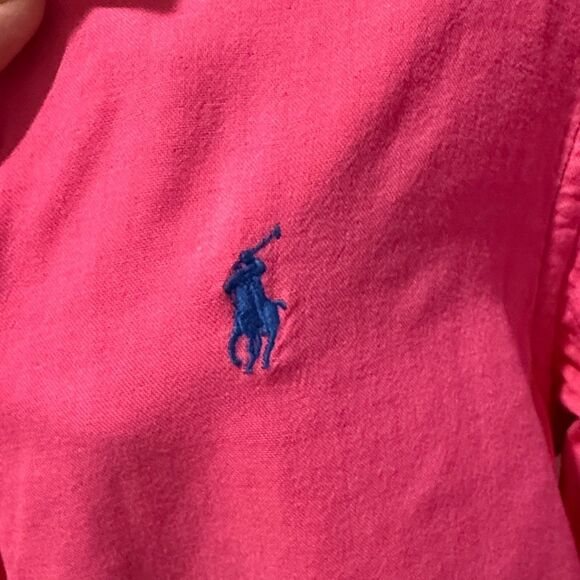 Ralph Lauren Hot Pink Long Sleeve button down Shirt double fabric size small - Picture 3 of 9